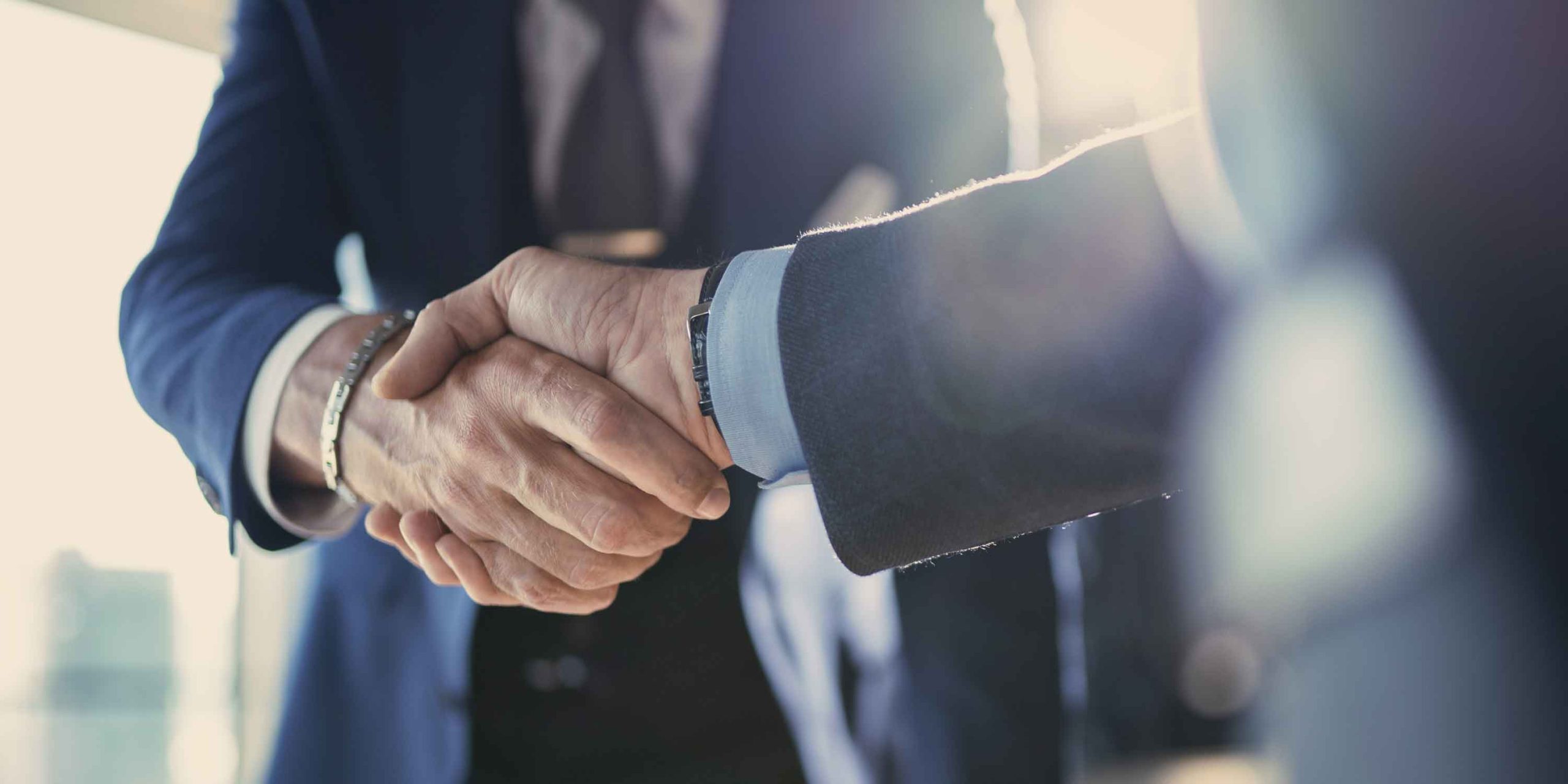 Closeup - businessman shaking hands