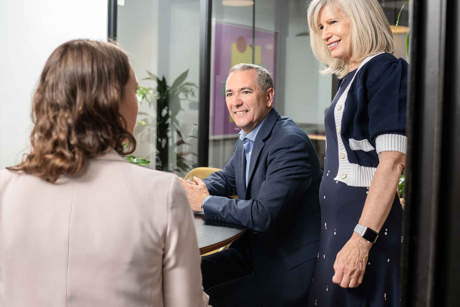 David and Maureen interacting with Laura